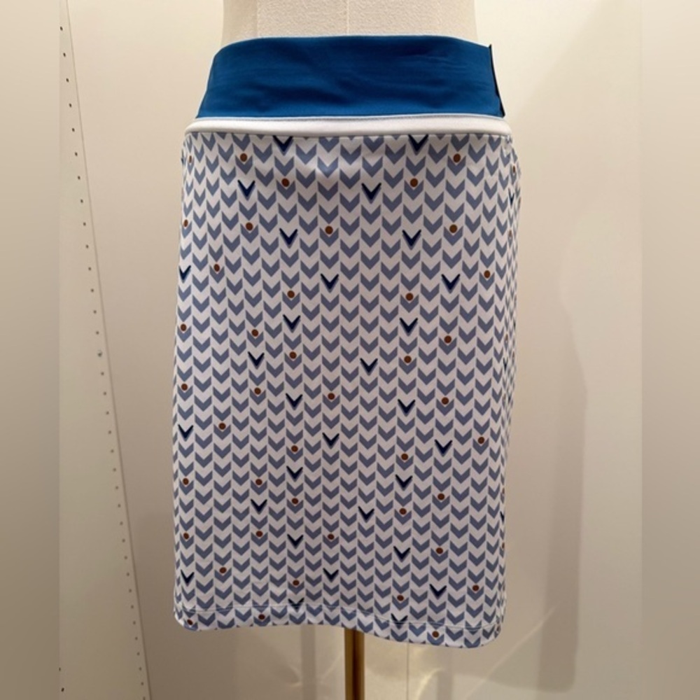 Callaway Blue and White Chevron Skirt